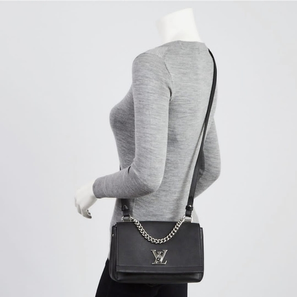 LOUIS VUITTON Lockme BB Black Pebbled Leather Bag - Picture 6 of 12